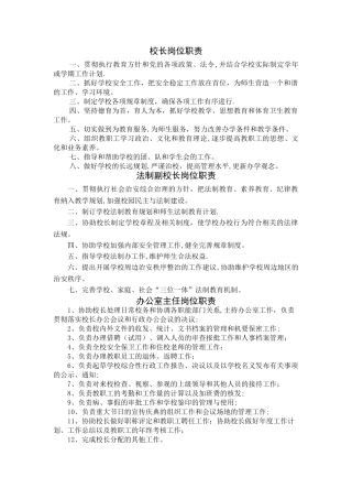 教学管理机构、各级各类人员职责
