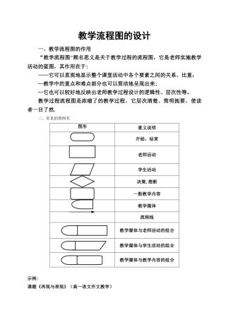 教学设计流程图模板