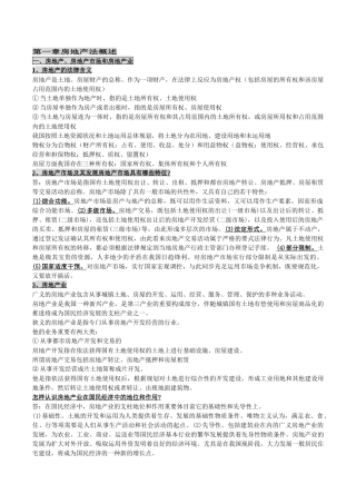 2025年自考00169《房地产法》授课笔记
