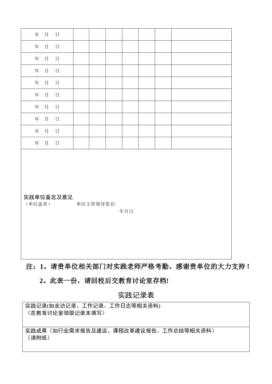 教师到企业实践记录表_第2页