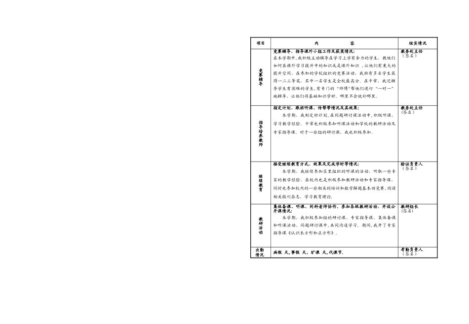 教师平时考核表_第2页