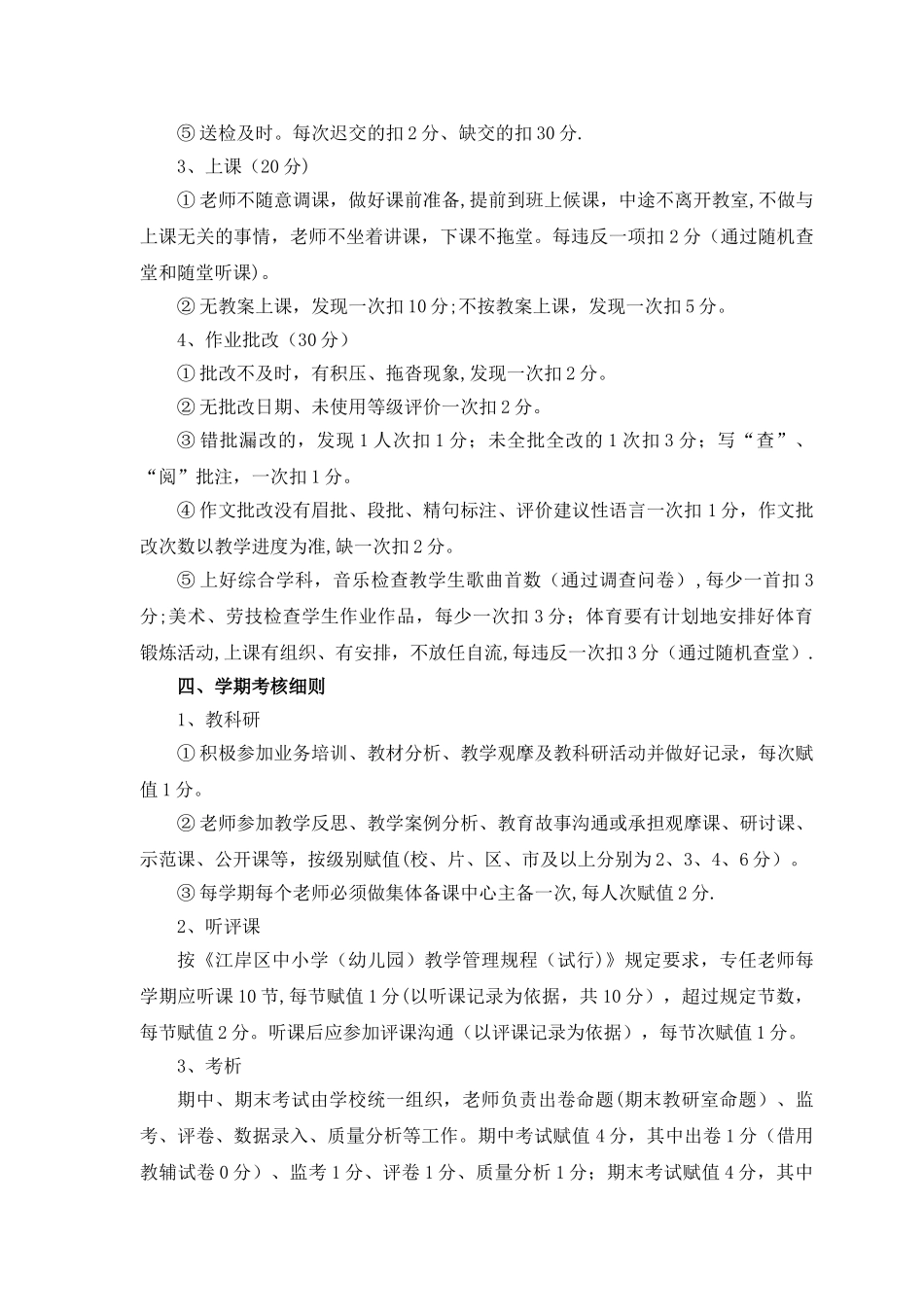 教师教学常规量化考核细则_第2页