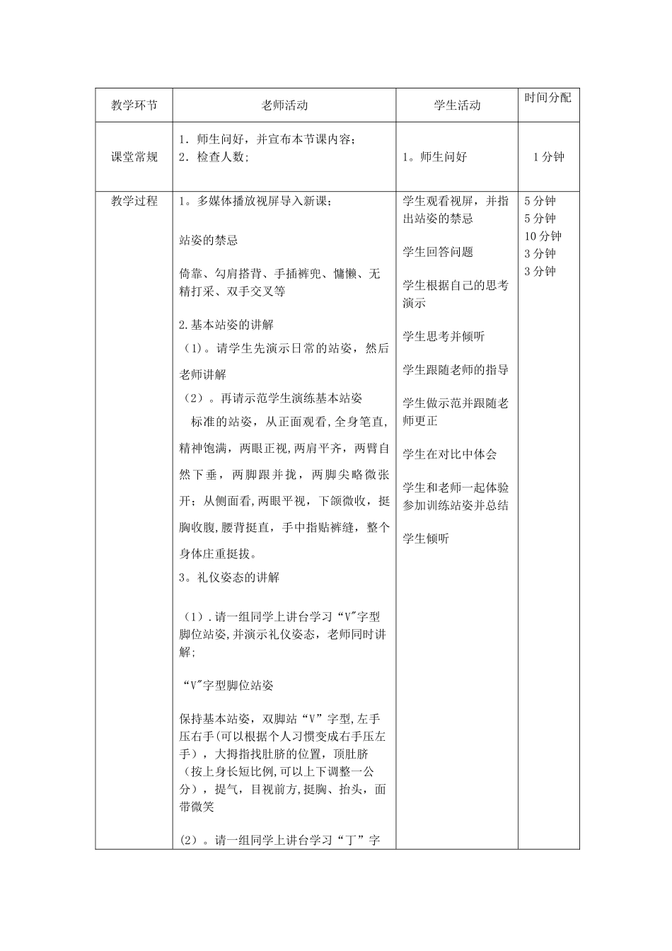 教案《礼仪站姿》_第2页