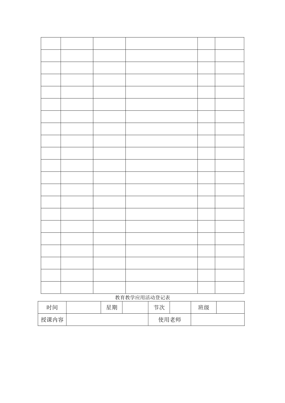 教育信息化各种登记表_第2页