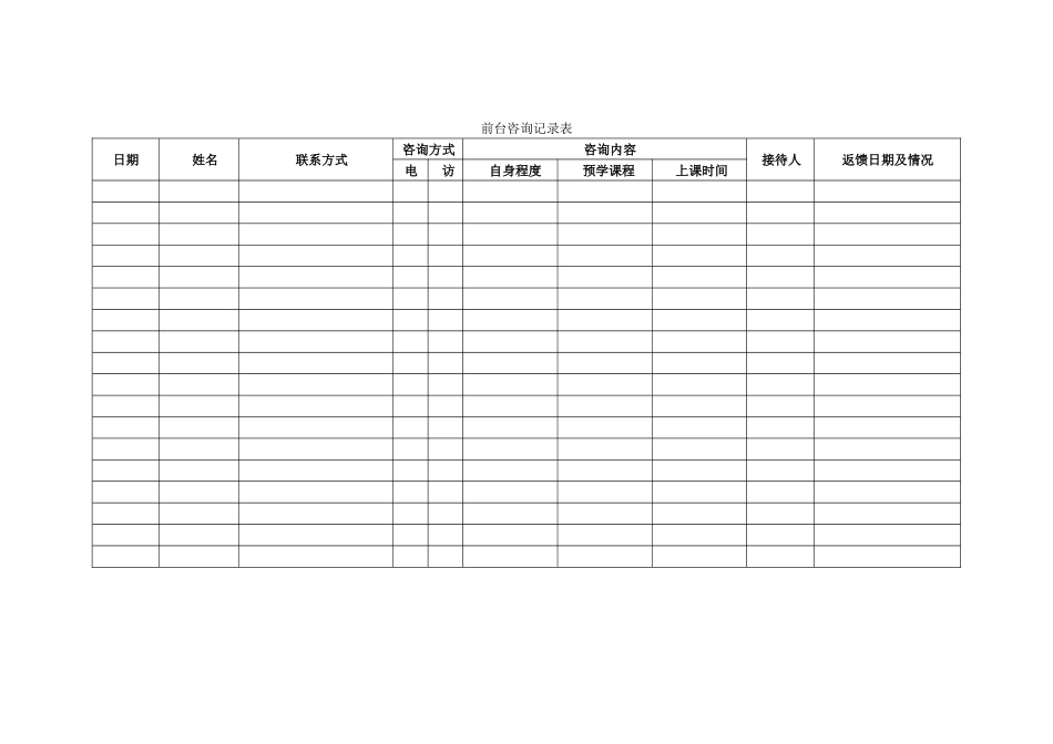 教育培训机构表格_第1页
