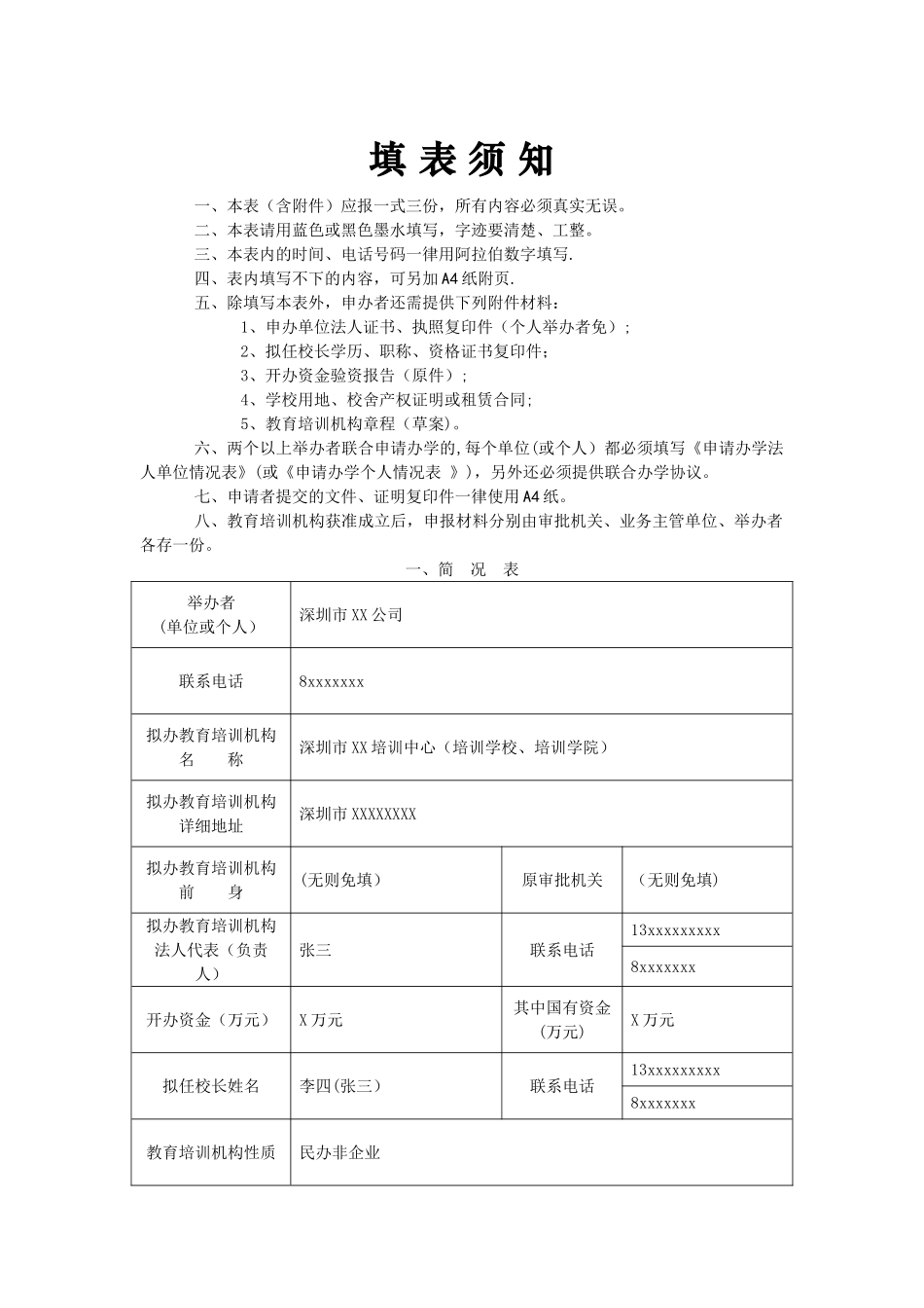 教育培训机构设立审批表_第2页