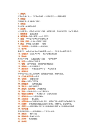 教育学代表人物及观点