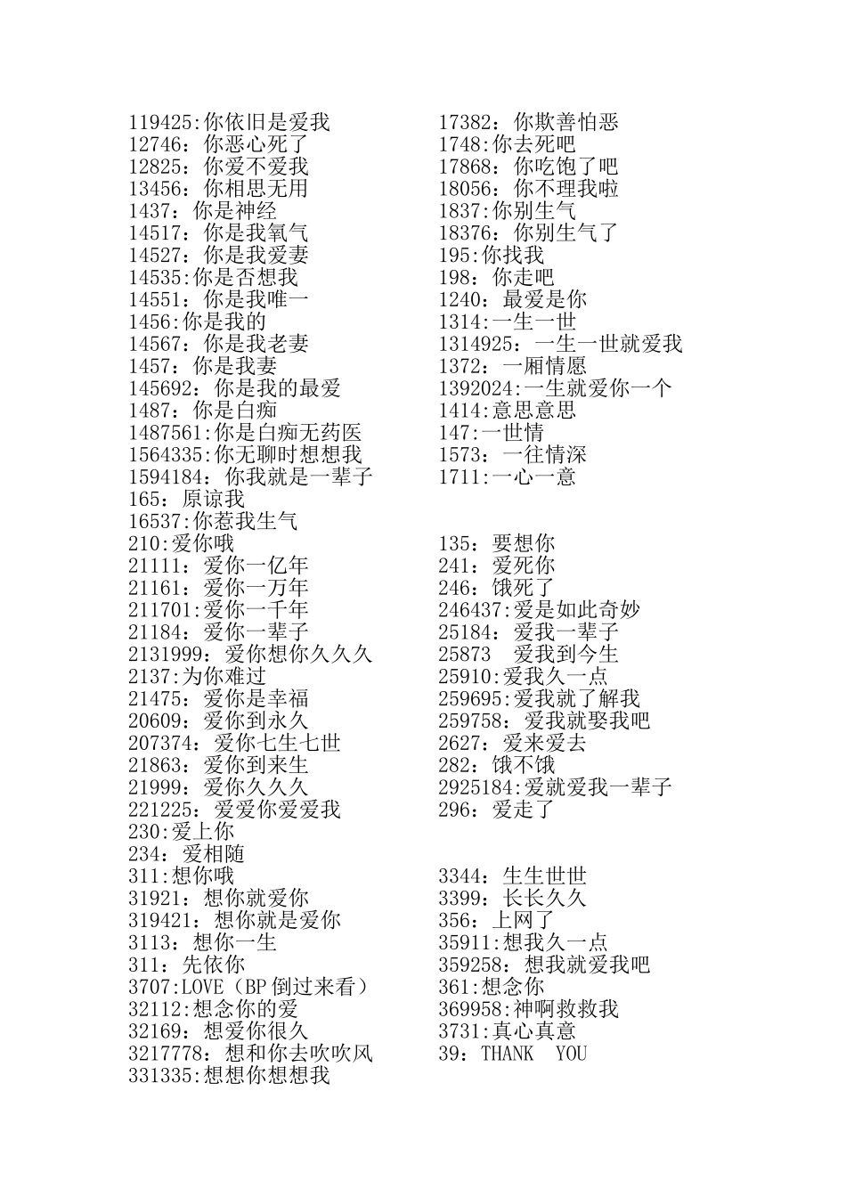 数字代表的爱情含义42523_第1页