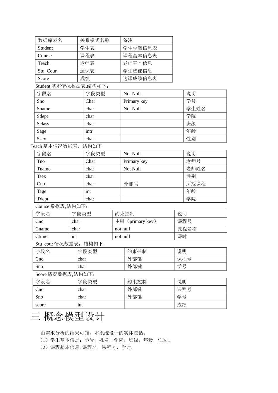 数据库课程设计--学生选课成绩管理系统_第3页