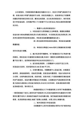 数据机房解决散热问题方案探讨