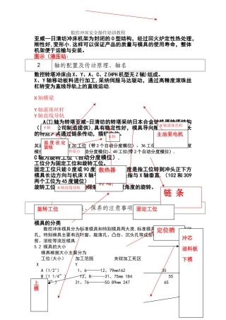 数控冲床安全操作培训教程