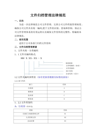 文件归档管理规范