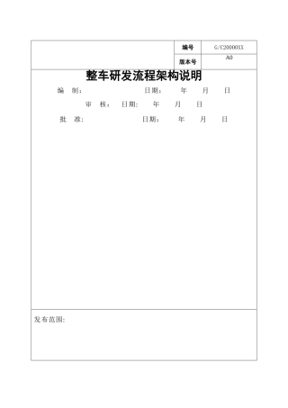 整车研发流程架构说明