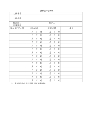 文件流转记录表