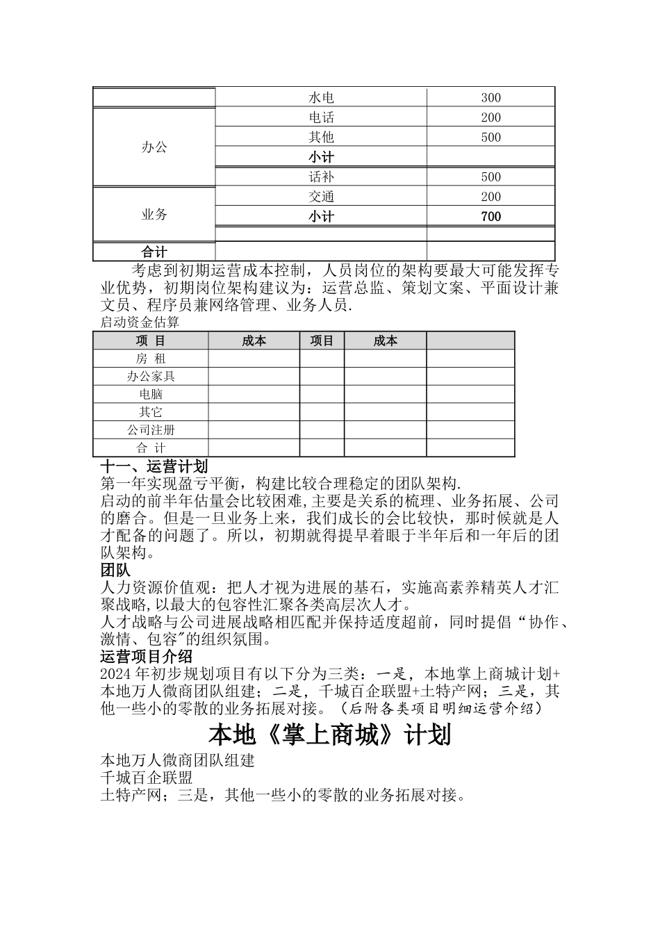 文化传播公司运营商业计划书_第3页