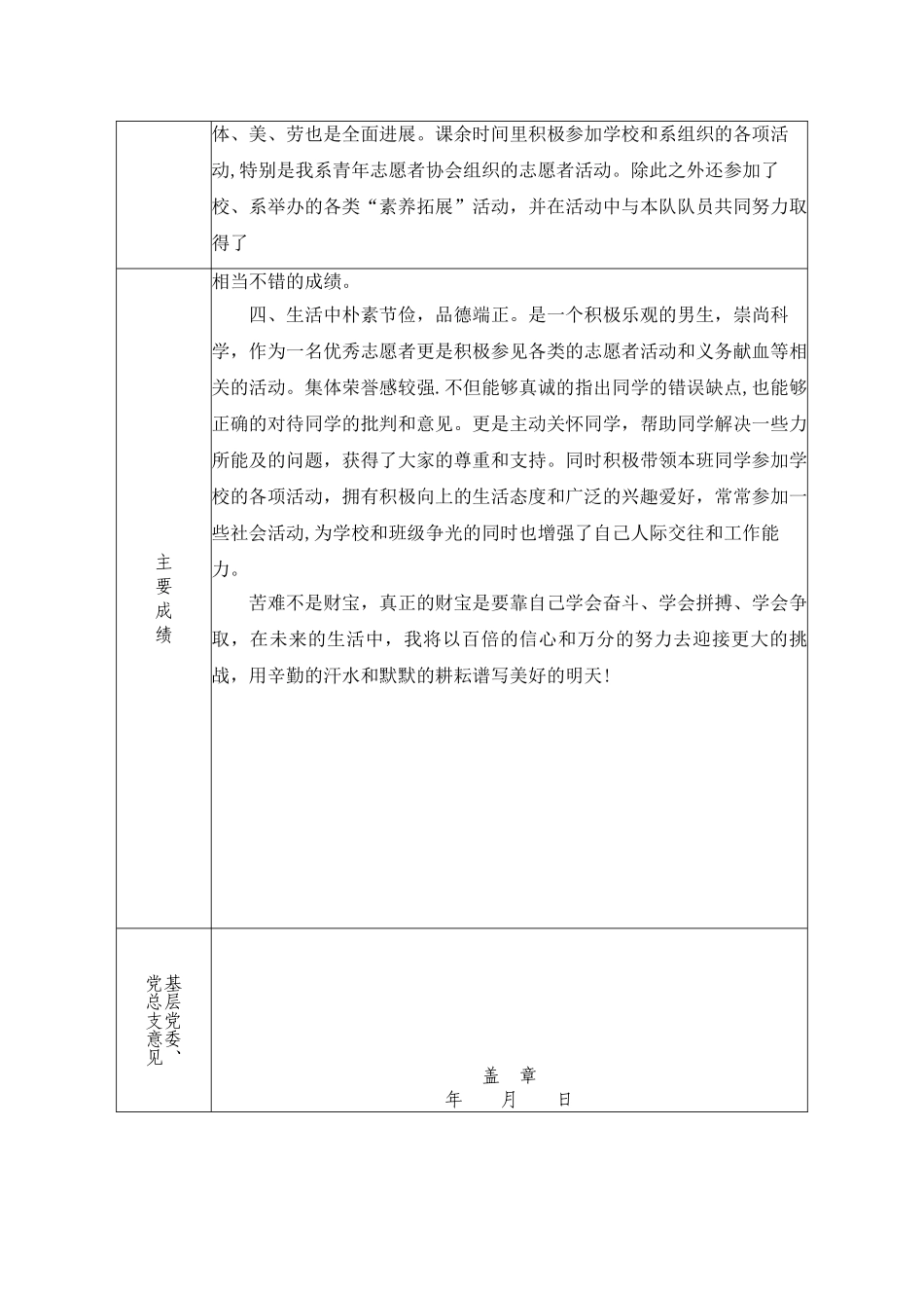 文明学生申请表_第2页