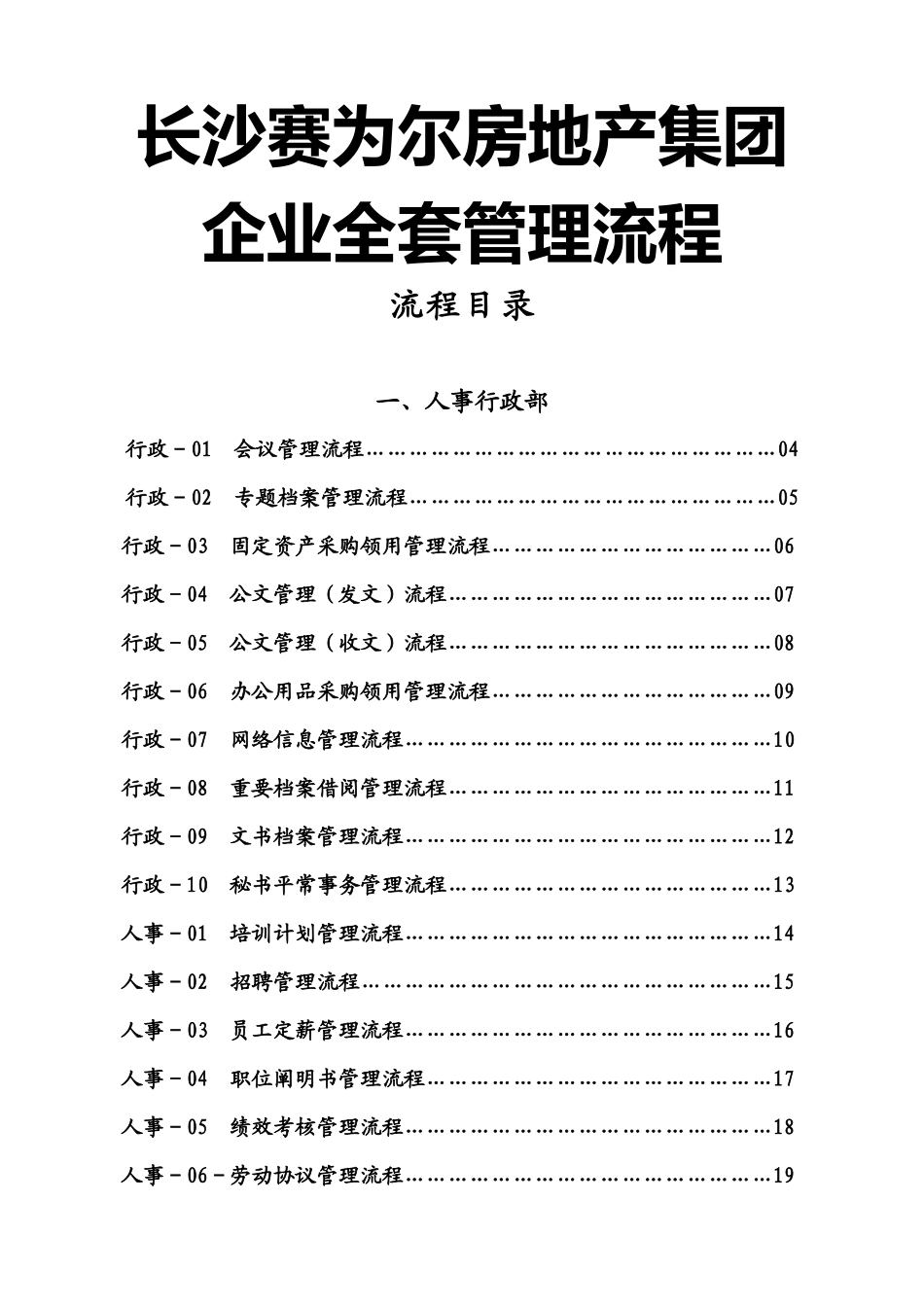 2025年房地产集团公司全套管理流程_第1页