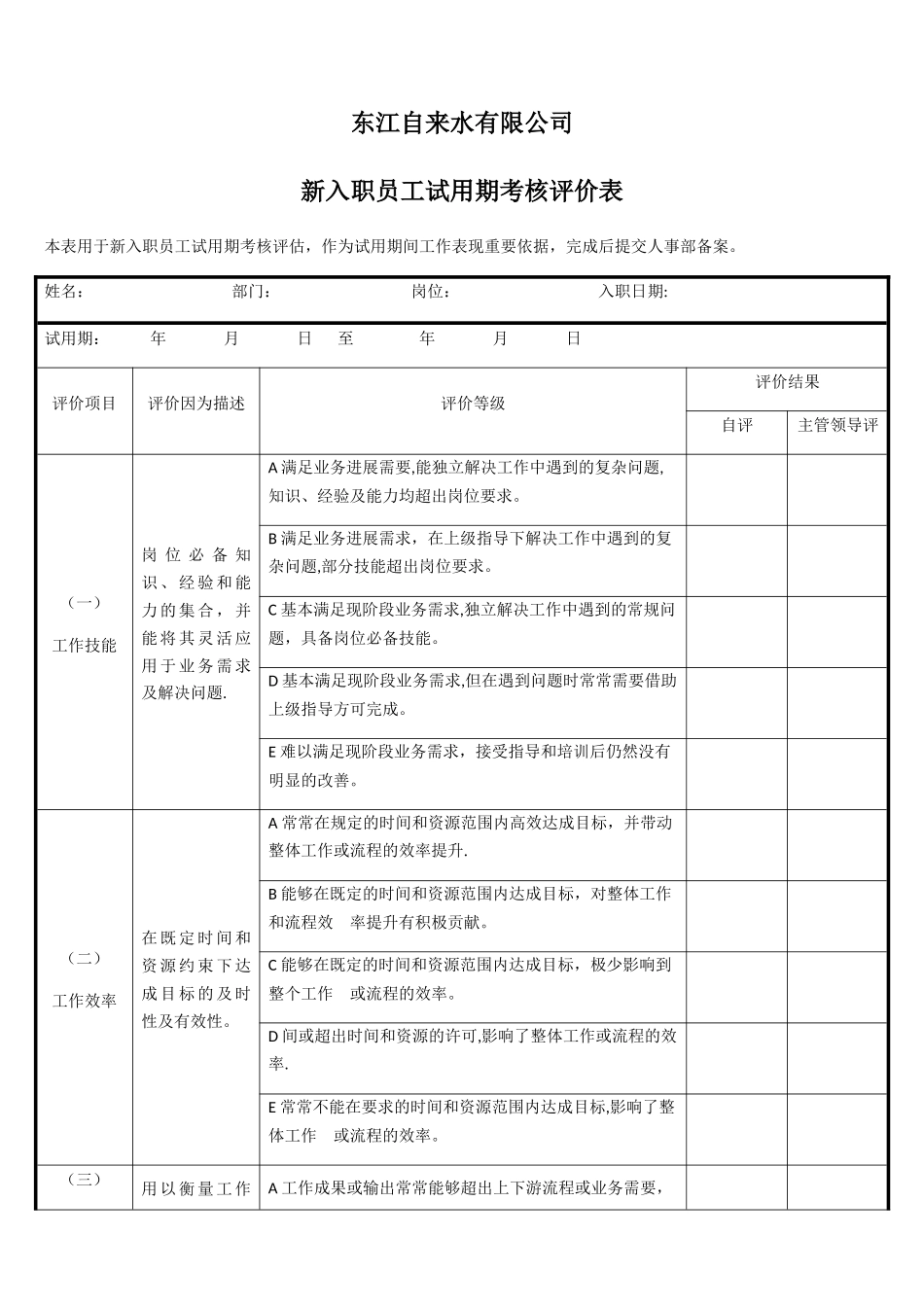 新入职员工试用期考核评价表_第1页