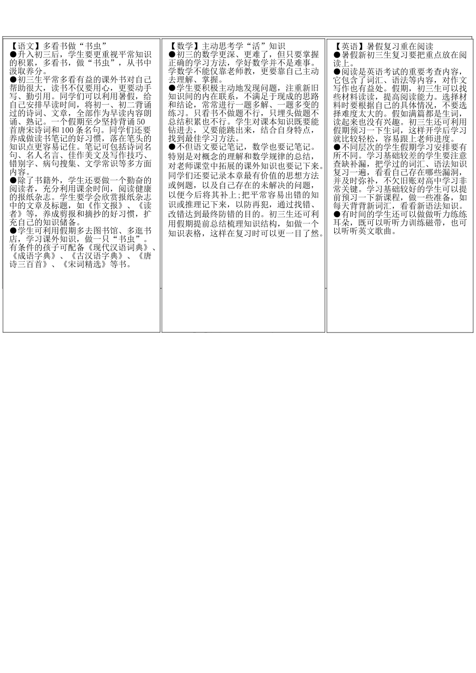 新初三暑期作息表_第2页