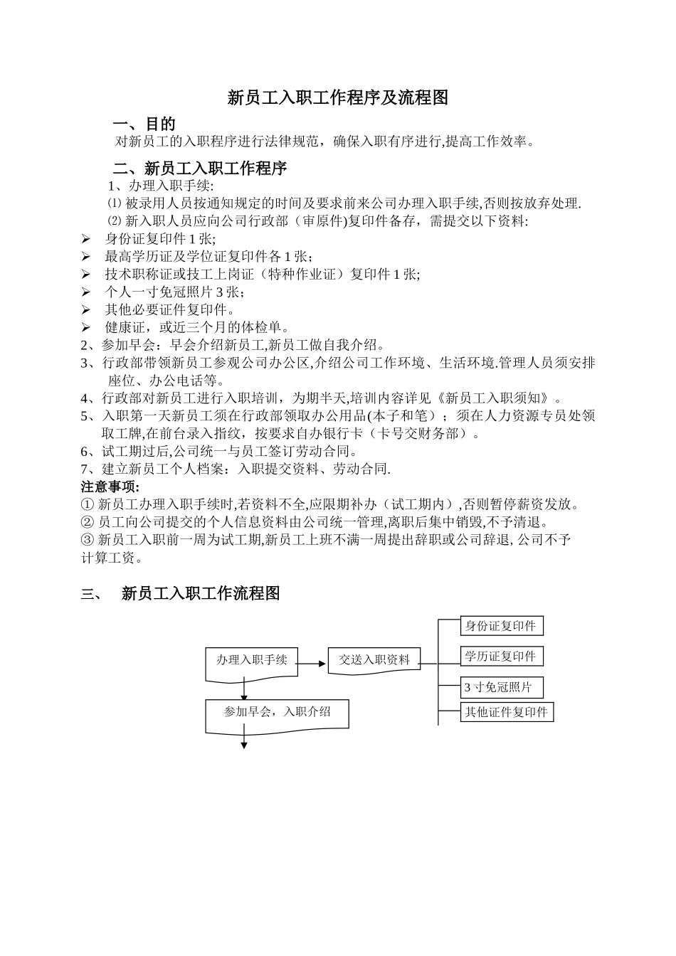新员工入职程序及流程图1_第1页