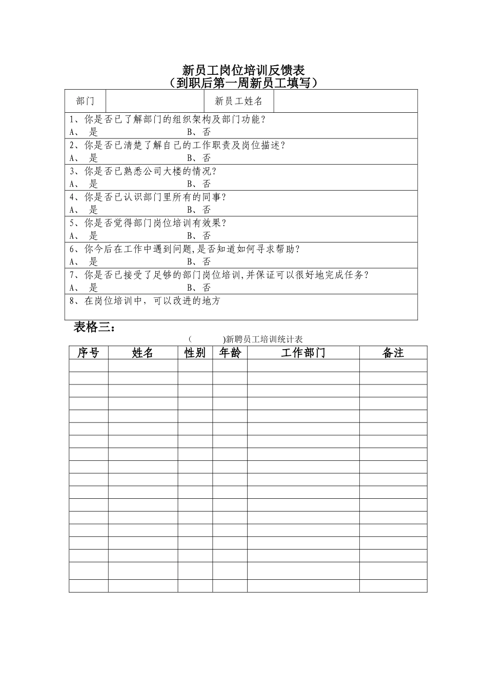 新员工培训方案范本_第3页