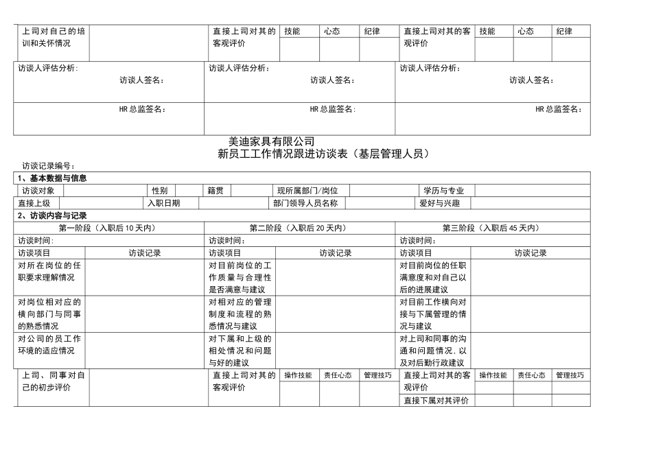 新员工工作情况跟进访谈表1_第2页