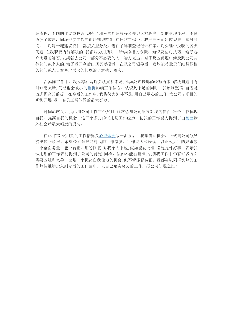 新员工试用期个人工作总结_第3页