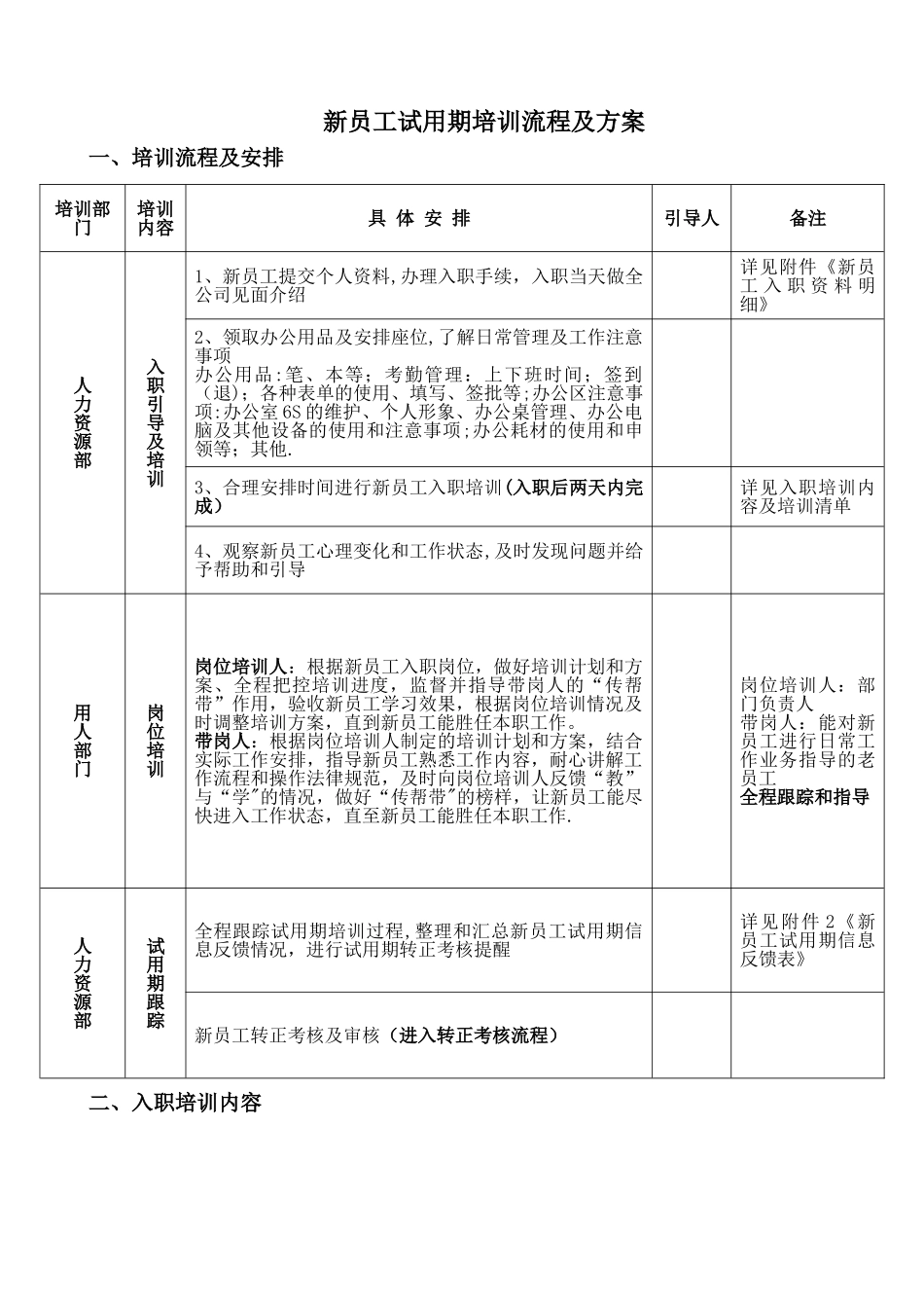 新员工试用期培训流程及方案_第1页
