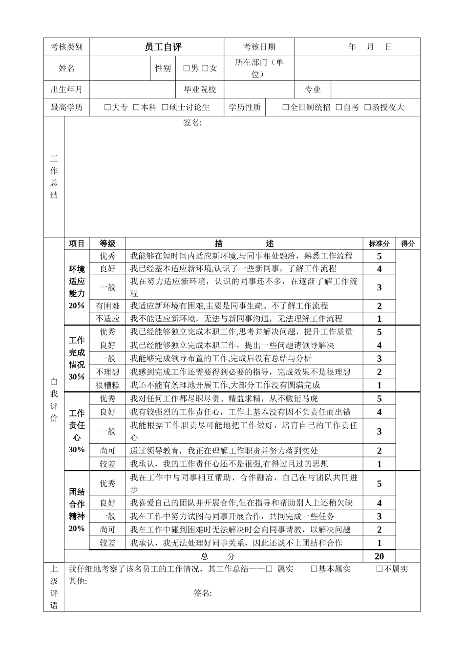 新员工试用期考核表3_第3页