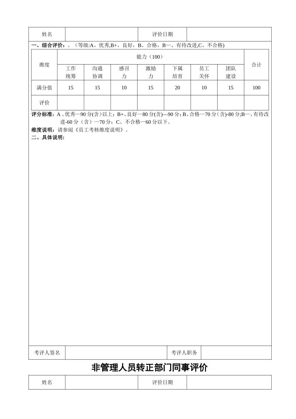 新员工转正考评表_第3页