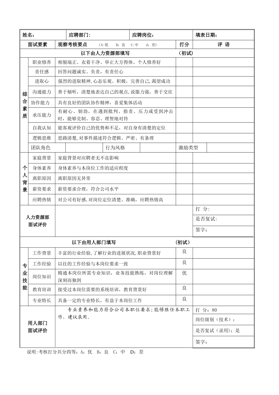 新员工面试评价表_第1页