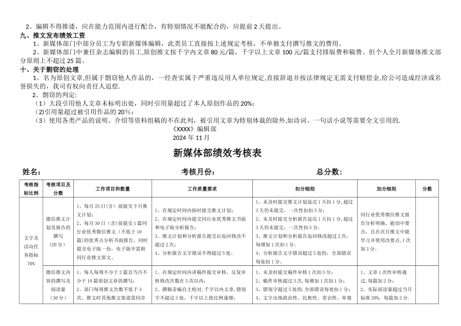 新媒体推文流程及考核办法_第2页