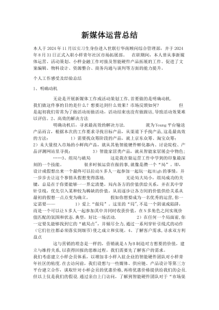 新媒体运营年度总结