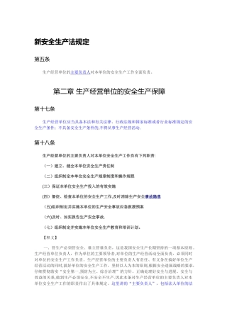 新安全生产法规定