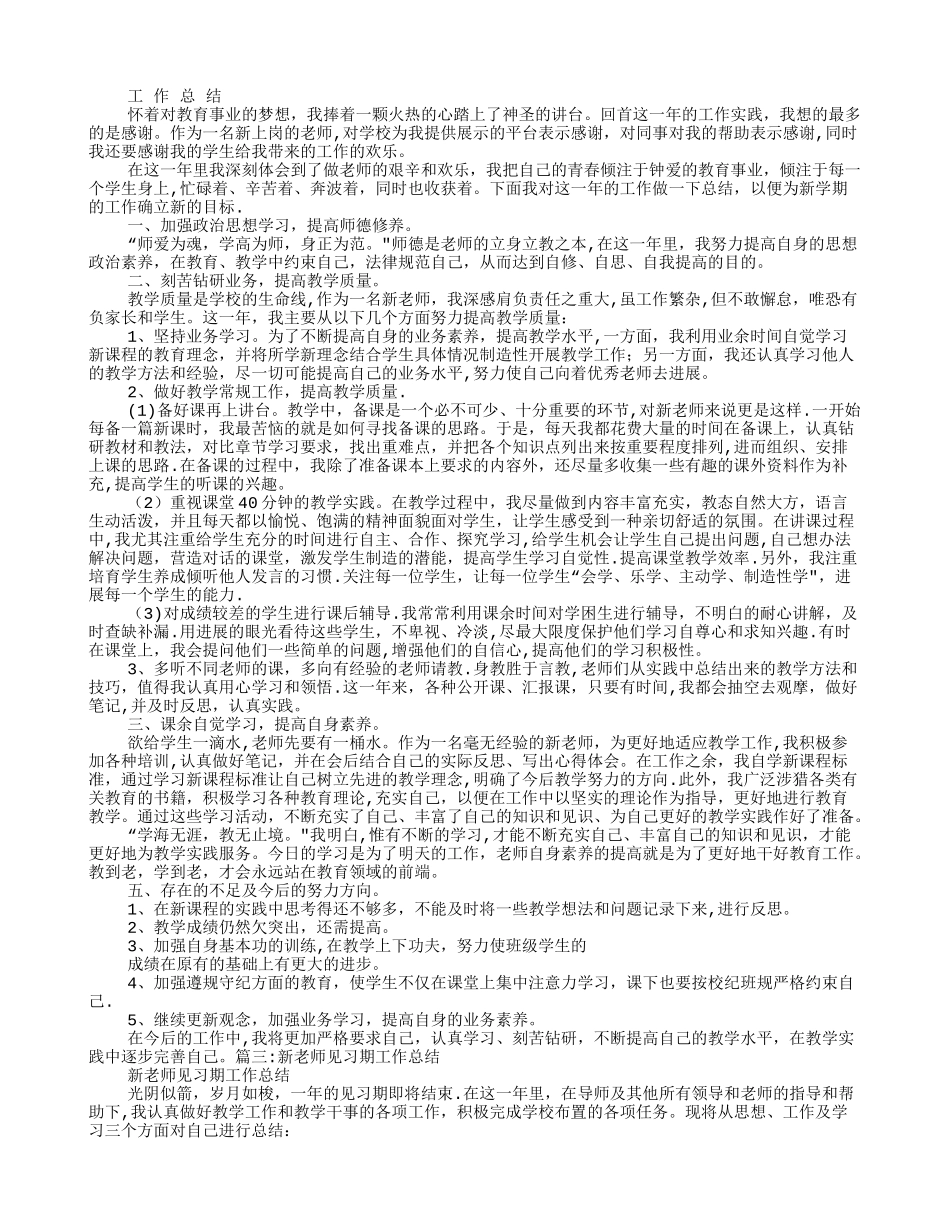 新教师见习期个人工作总结_第2页