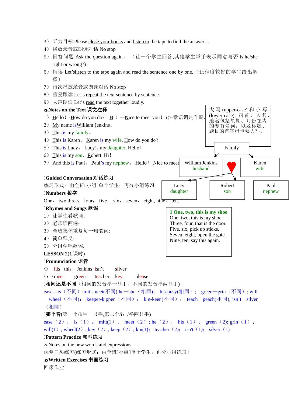 新概念英语青少版1A教案详解版_第2页
