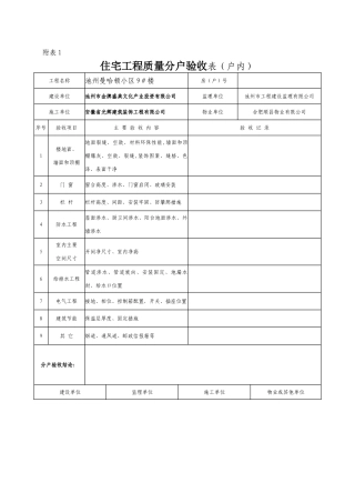 新版分户验收记录表