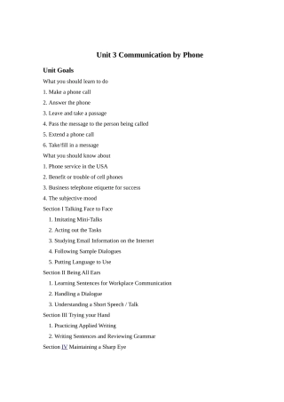 新编实用英语综合教程2--Unit-3-Communication-by-phone教案
