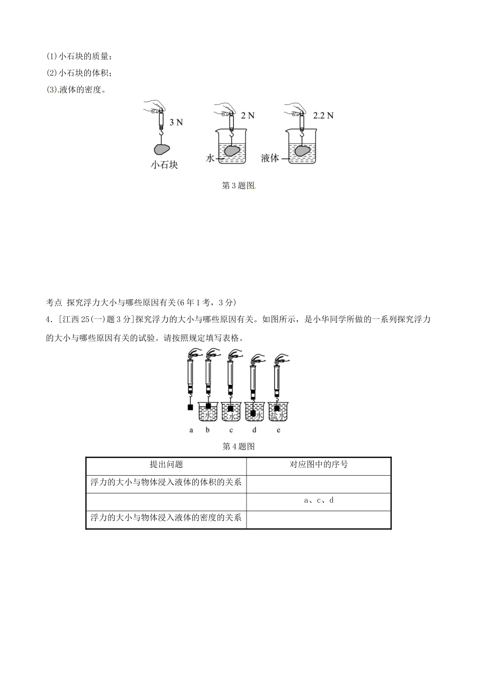 2025年江西专版中考物理总复习第九讲浮力真题演练_第2页