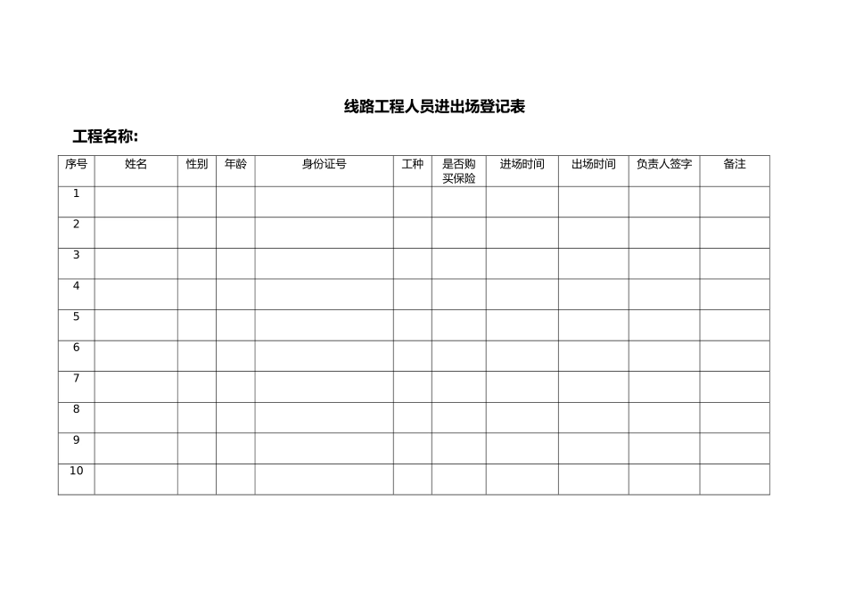 施工人员进场登记表_第1页