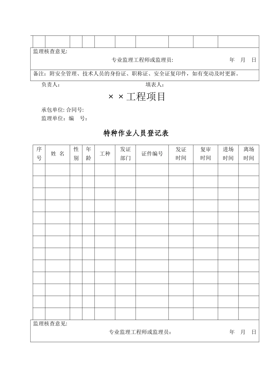 施工单位安全管理台帐样本_第2页