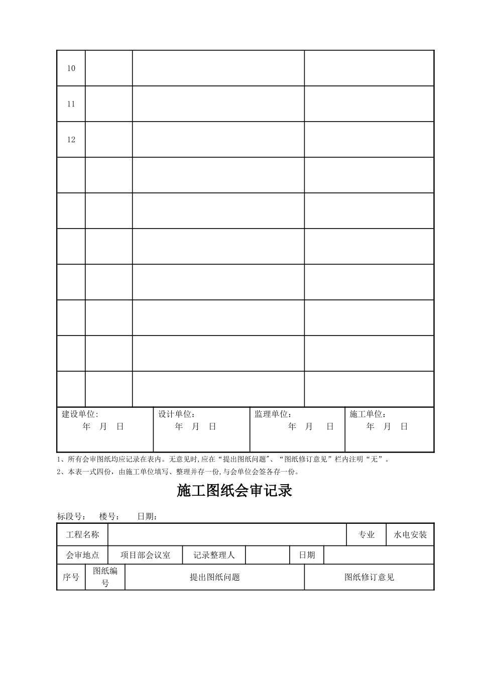 施工图纸会审记录模板_第3页