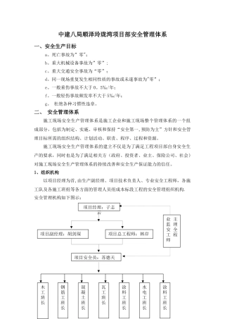 施工安全管理组织机构