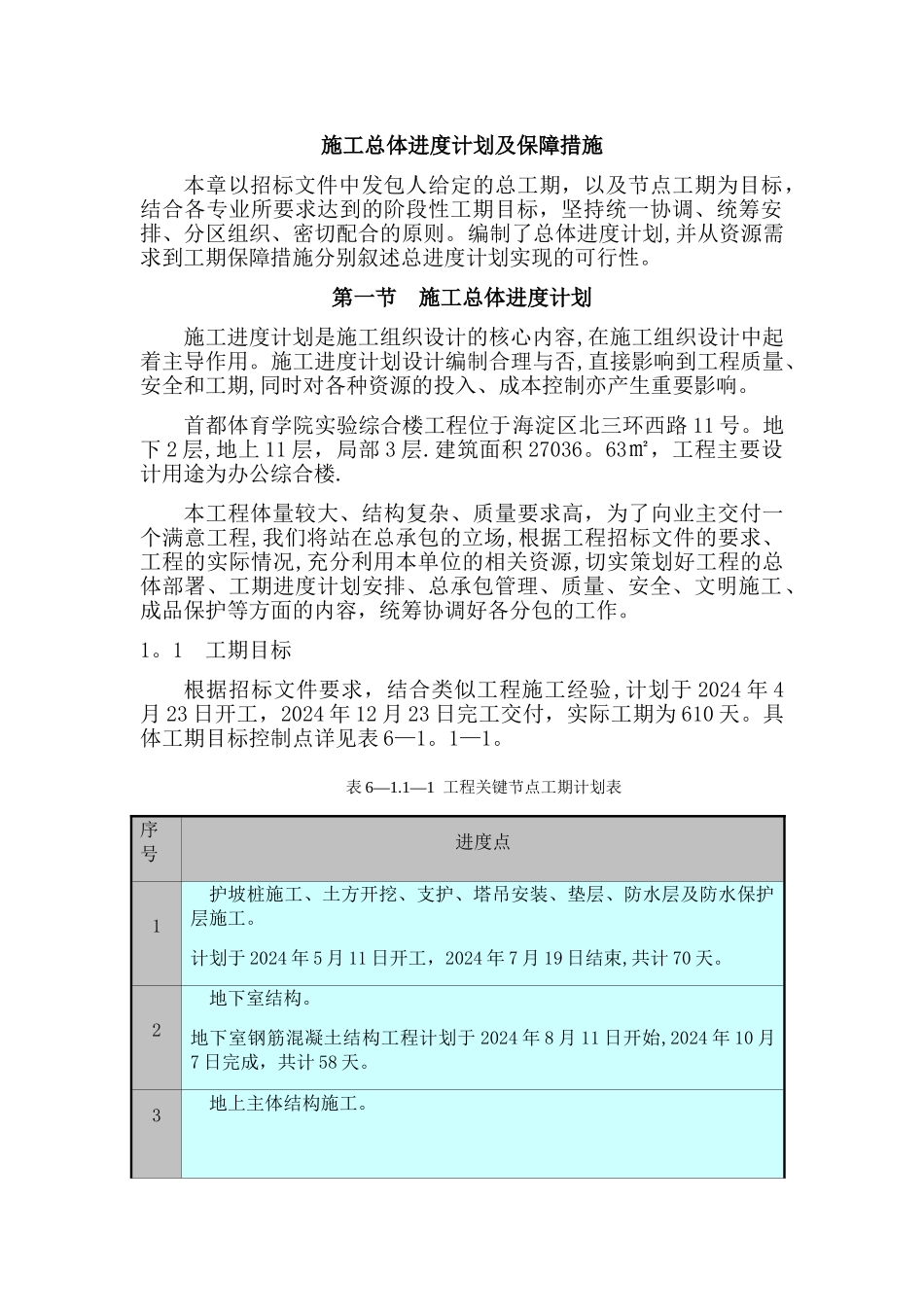 施工总进度计划保证措施_第1页