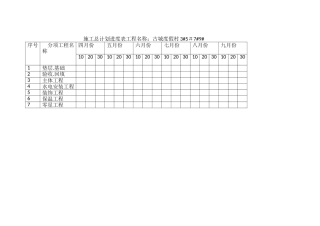 施工总计划进度表