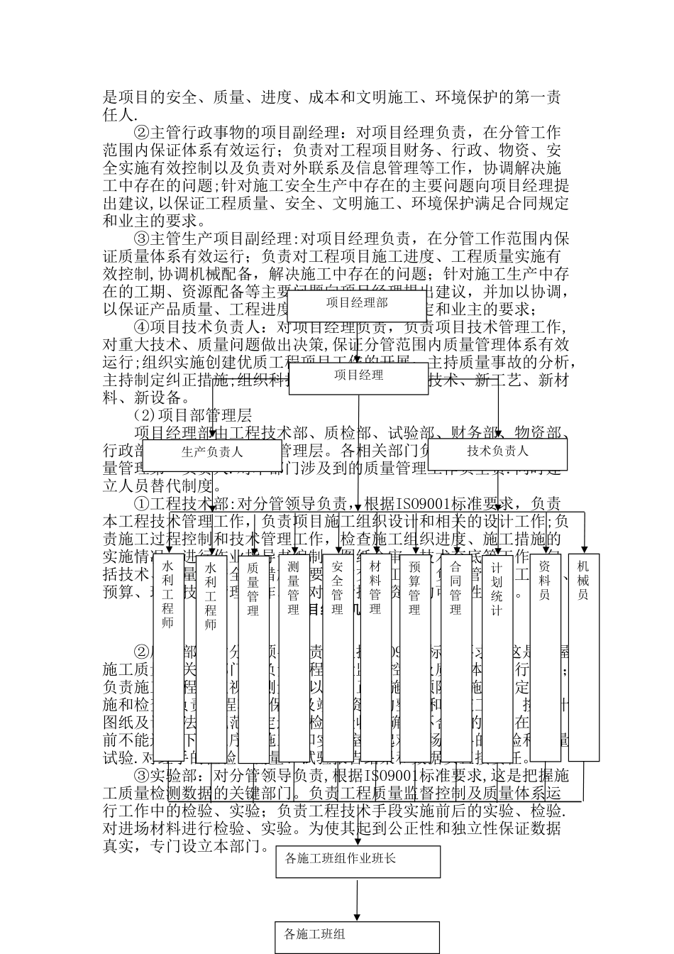 施工技术力量及项目组织管理机构_第2页