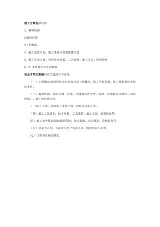施工方案包括内容