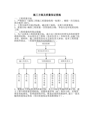施工方案及质量保证措施