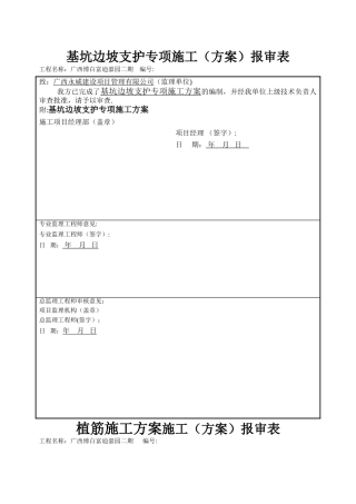 施工方案报审表11555