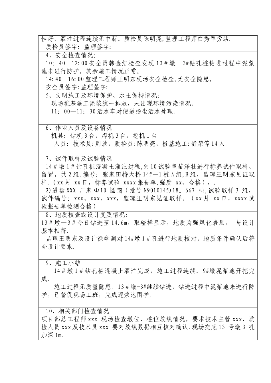 施工日志填写样本_第2页